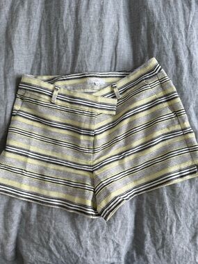 Loft Yellow Stripe Cotton Blend Women’s Riviera Shorts size 14